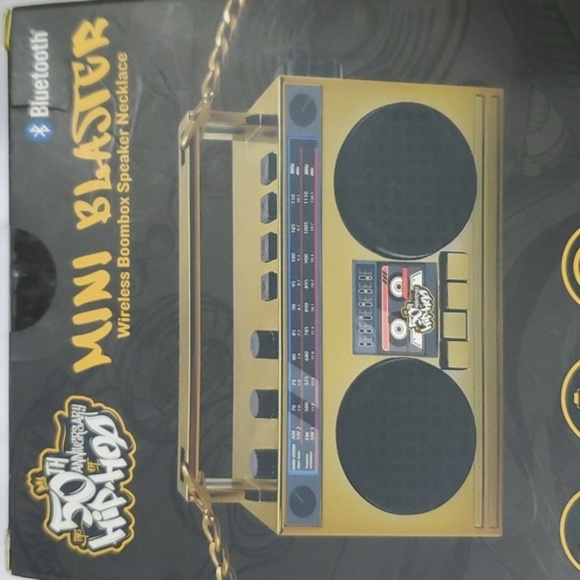 Hip hop 50th anniversary Wireless boom box speaker‎ mini blaster necklace new - Picture 9 of 12